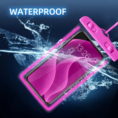 Fluorescent Waterproof Phone Bag – Touchscreen & Swim-Friendly