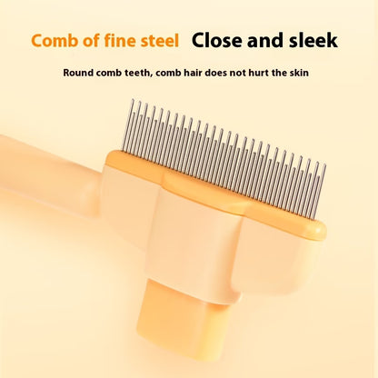 Portable Self-Cleaning Pet Brush – Comfortable Grooming Comb for Cats, Dogs & Small Pets