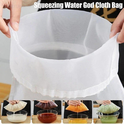 【4 Pcs】Premium Nylon Fine Mesh Straining Bag, Durable and Reusable, Ideal for Soy Milk, Juices, Home Brewing, Kitchen Essential