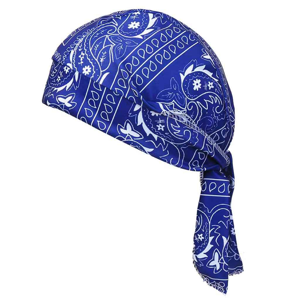 European & American Printed Stretch Pirate Cap & Unisex Bandana Hat – Perfect for Cycling & Sports