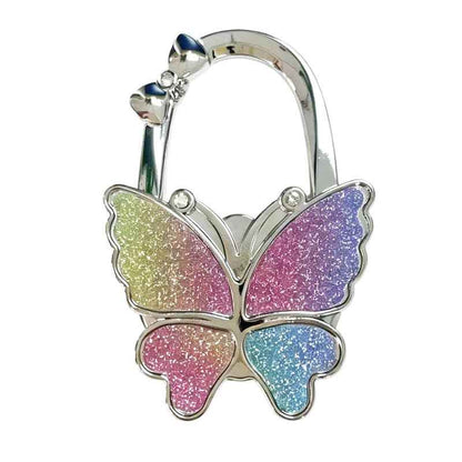 🦋✨ Sparkly Butterfly Foldable Handbag Hook – Cute Portable Non-Slip Purse Hanger for Girls, Travel & Restaurants