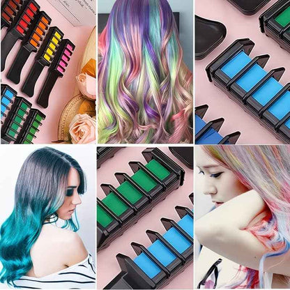 🎨 10 Colors Temporary Hair Color Comb – Easy Wash & Long Lasting