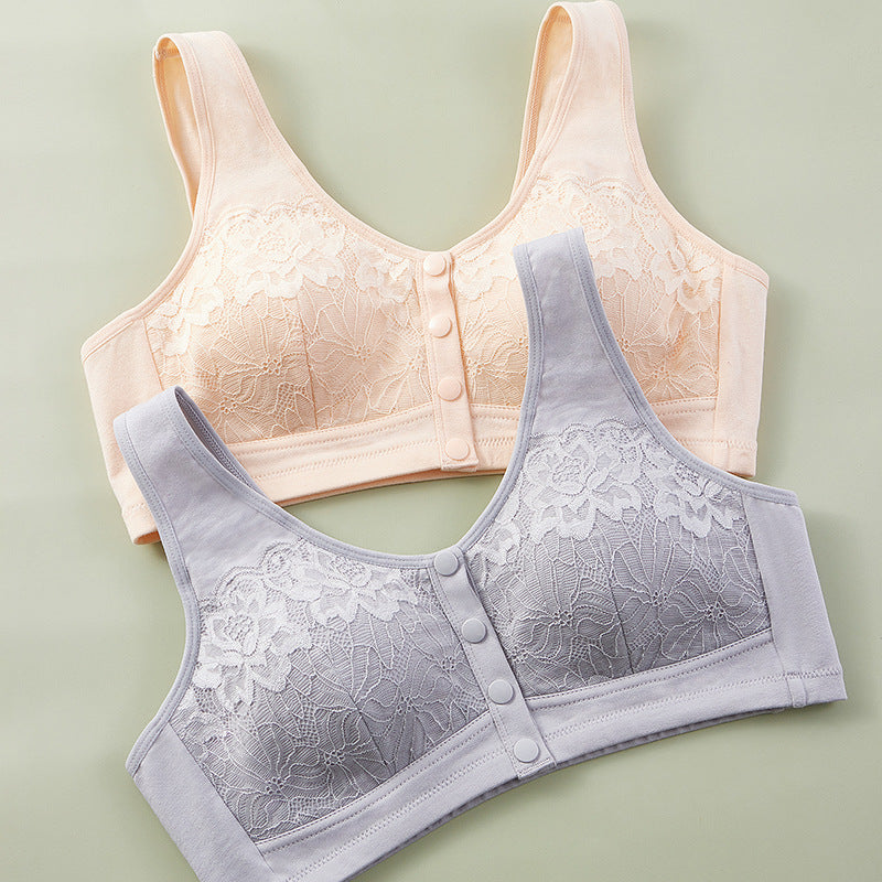 Comfortable Front-Clasp Bra with Slim Closure