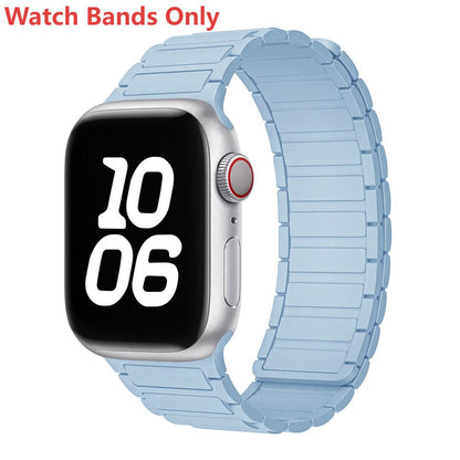Silicone Magnetic Loop Watch Band For Apple Watch