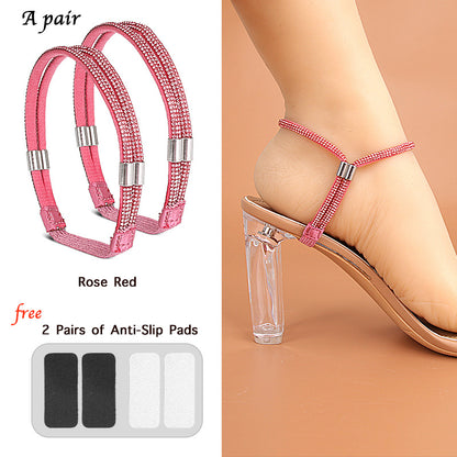 Rhinestone Anti-Slip Heel Strap | High Heel Shoe Fixing Band