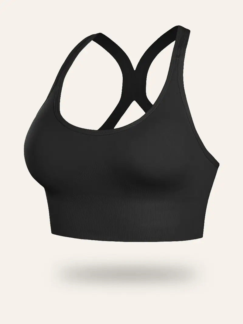 Plus Size Women's Wire-Free Bra with Removable Pads