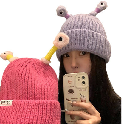 Cute Glowing Little Monster Knit Hat