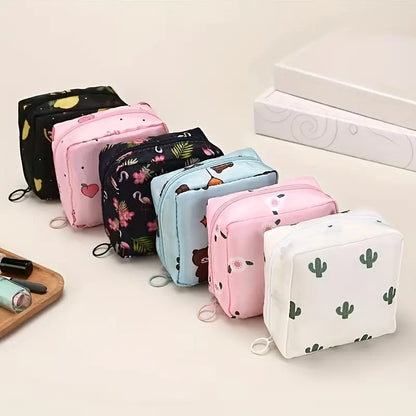 Creative Minimalist Sanitary Pad Storage Bag, also suitable for cosmetics, keychains, and data cables