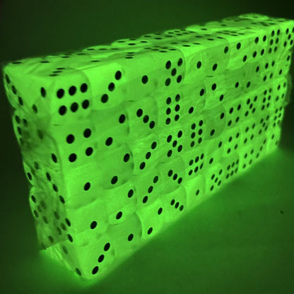 Glow-in-the-Dark Dice Set -12pcs, 14mm Acrylic Resin Dices
