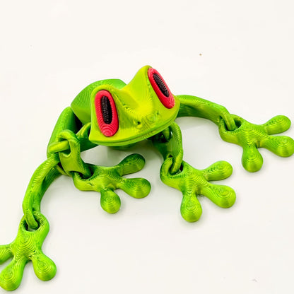 Trending 3D Magnetic Frog Figurine with Movable Joints, Fun Decorative Fridge Magnet