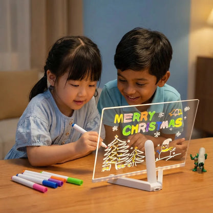Kids Glow Drawing Board – Tracing & Writing Tablet, Erasable Fluorescent Toy