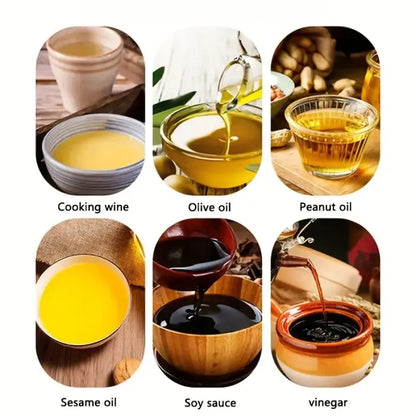 2-in-1 Glass Oil Spray Bottle with Pourer