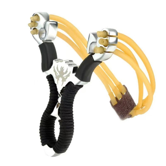 High power aluminum alloy slingshot with rubber band