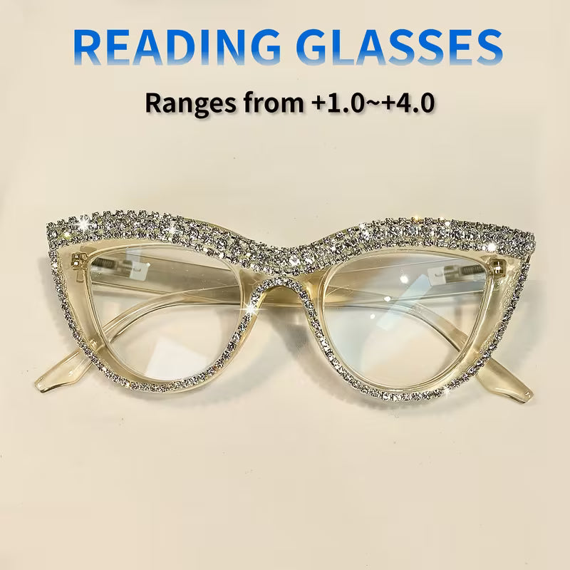 Cat-Eye Reading Glasses with +1.0 to +4.0 Magnification
