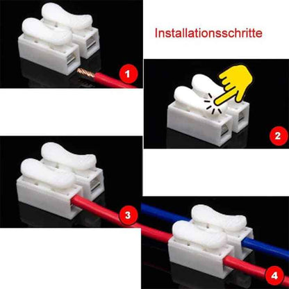 🟡Brass Spring Quick Connector – Safe & Flame-Retardant, No Tools Needed