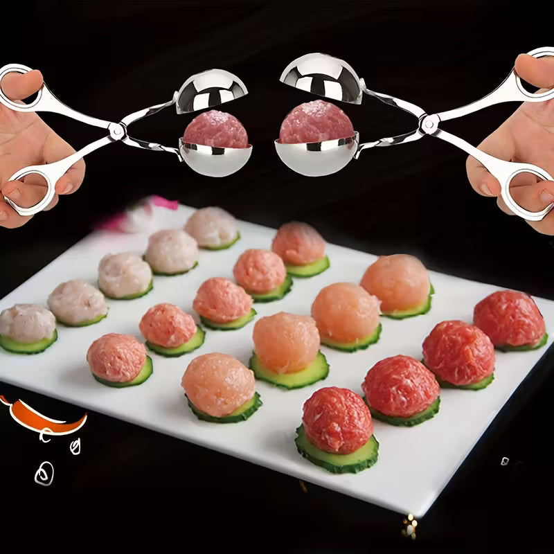 Non-Stick Meatball Maker, Stainless Steel Meatball Scoop With Long Handle