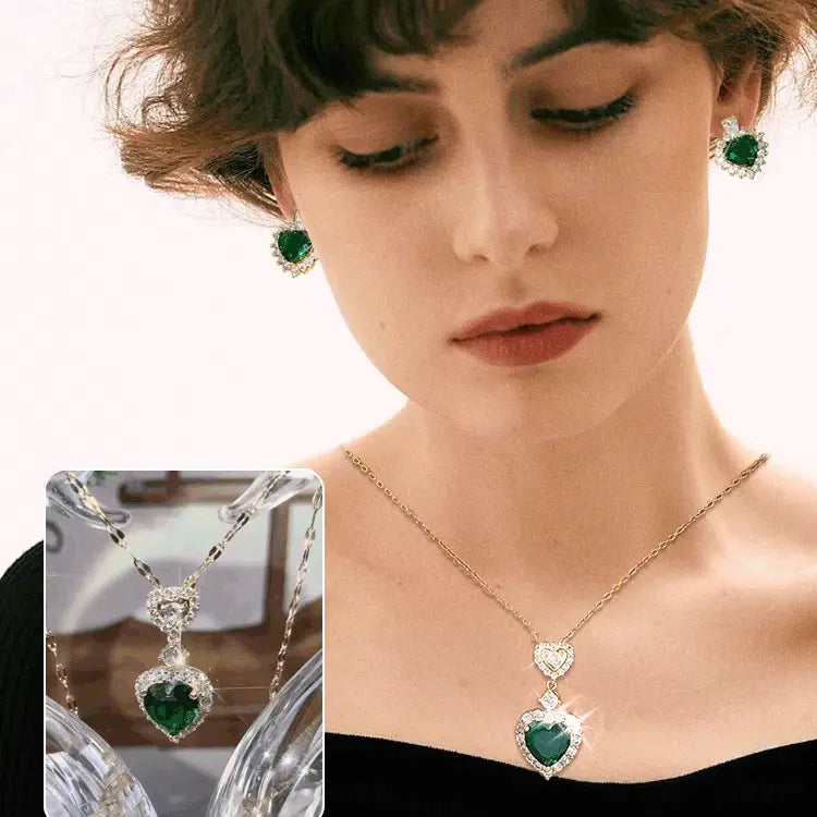 Love necklace earrings set