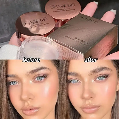 Long-Lasting Waterproof Quick-Dry Brow Gel & Styling Pomade (With Brush Applicator)