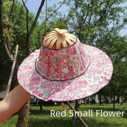 Fashionable bamboo fan hat