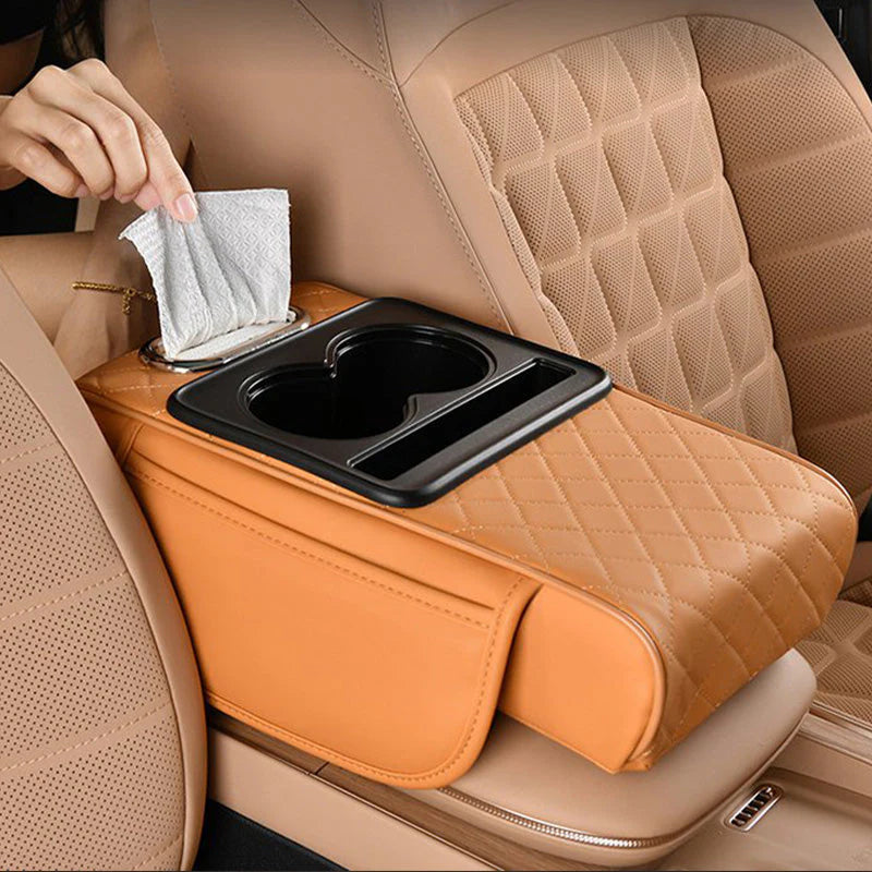 🧻Free Tissue + Car Armrest Heightening Pad (Integrated Pressurized, Multifunctional)