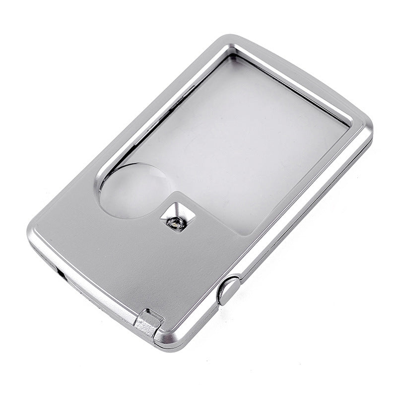 Card-Style Magnifying Glass – Slim with Light, Clear for Small Text