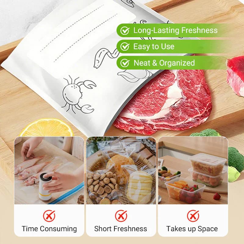 Reusable Aluminum Foil Sealable Storage Bags – Airtight & Moisture-Proof, Perfect for Fridge, Travel & Organization