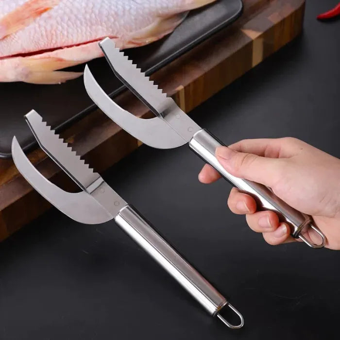 Kitchen 3 In 1 Stainless Steel Scale Planer Fish Scraper Kitchen Gadgets