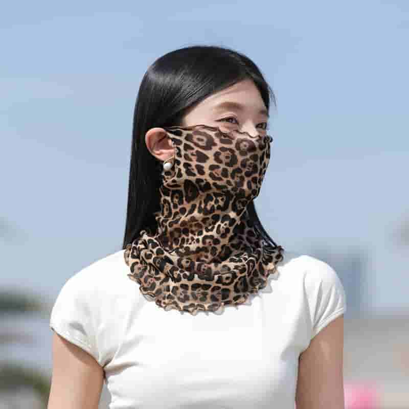 🧣🌺Summer Multifunctional Mesh Neck Gaiter – Face Cover/Scarf/Ear-loop Scarf 3-in-1, Breathable & Sun Protection