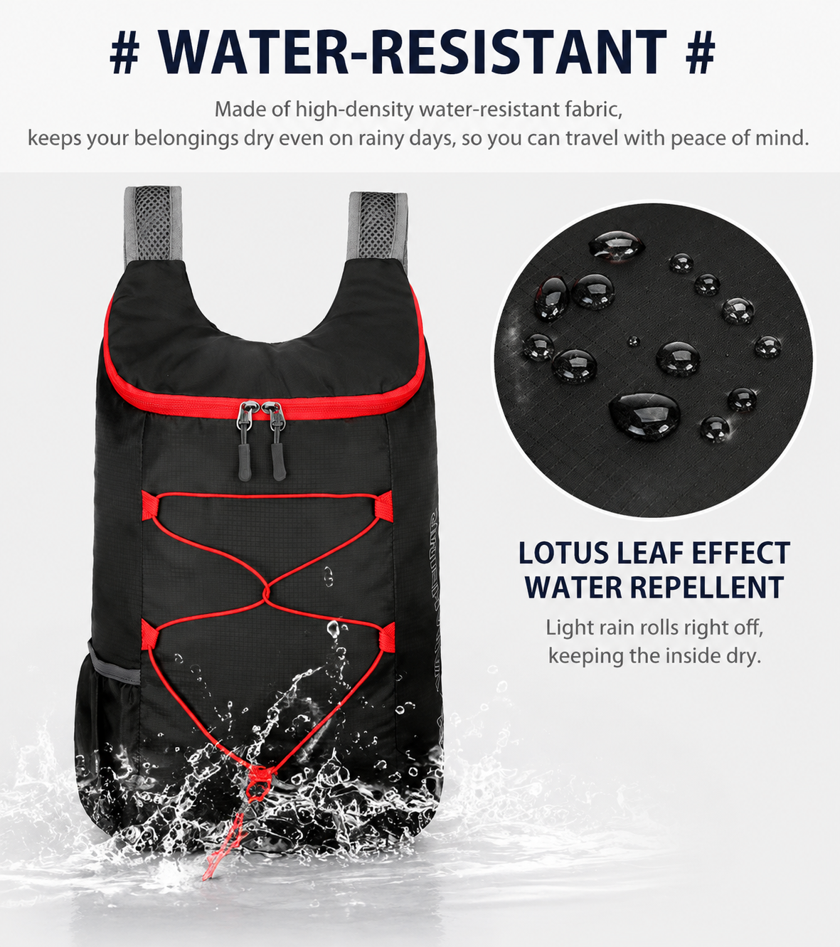 Lightweight Outdoor Backpack – Foldable for Travel, Hiking & Cycling