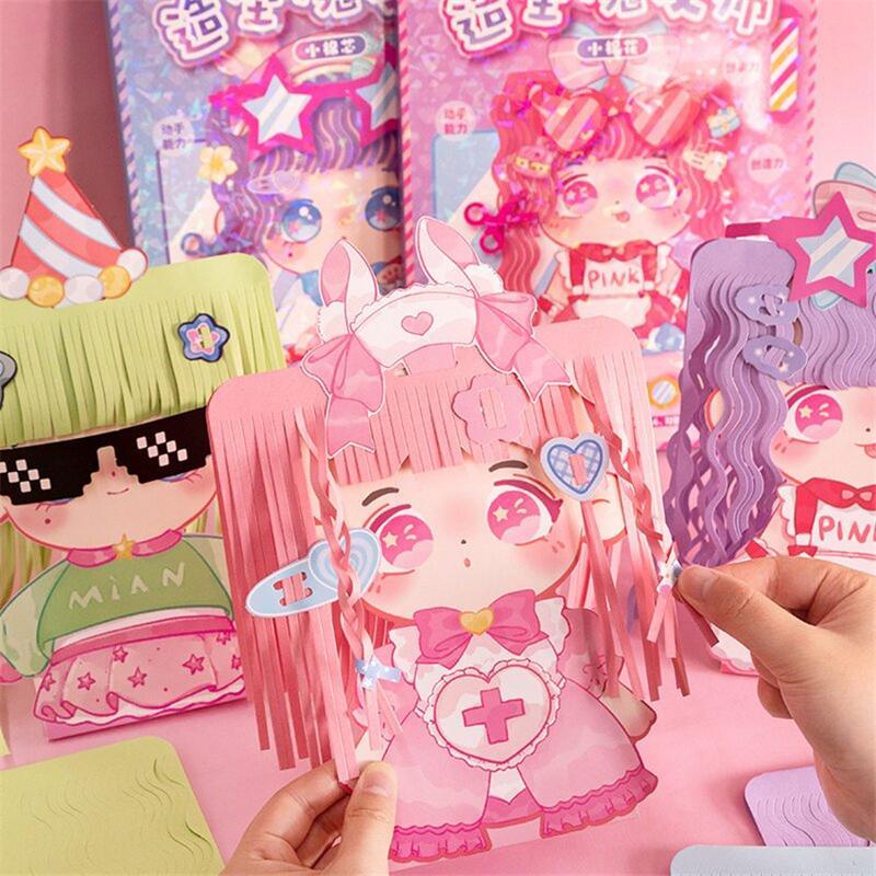 👧 DIY Hair Stylist Sticker Set – Reusable Multi-Functional Dress-Up Stickers, Creative Hairstyle & Fashion Play for Girls