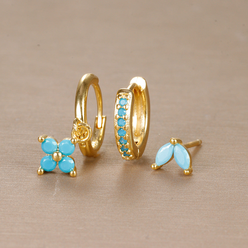 Rhinestone Earring Set – Hoops & Studs, Sparkling
