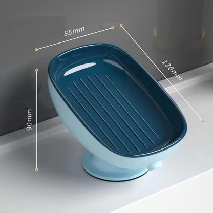 Creative Wall-Mounted Soap Dish | Drainable Suction Holder | No Water Build-up
