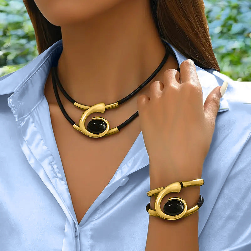 Bohemian Vintage Necklace and Bracelet Set