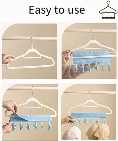 ✈️Portable Travel Clothespins – Turn Any Hanger Into a Clothesline