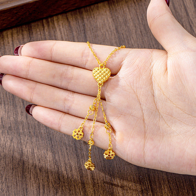 Women's Gold-Plated Tassel Necklace