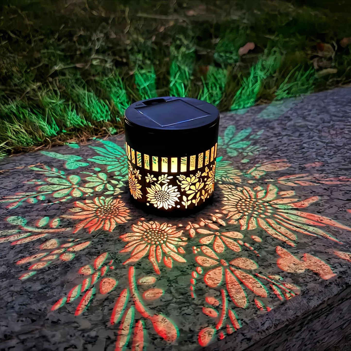 🌼 ☀️Solar Garden Projection Light – Waterproof Auto ON/OFF Outdoor Decorative Landscape Lamp