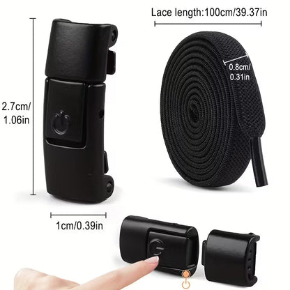 1 Pair Free-Tie Shoelaces Set for Sneakers Canvas Shoes