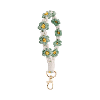 Soft Floral Hand-Woven Keychain