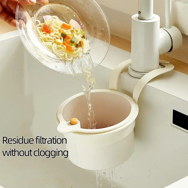 Hanging Sink Drain Basket with Bottom Release