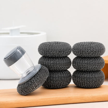 🔥 2-in-1 Dish Brush｜Built-in Soap Dispenser & Powerful Cleaning