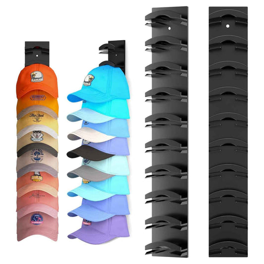 Wall-Mounted Hat Organizer – No-Drill Installation, Dustproof & Shape Retention for Door or Wall