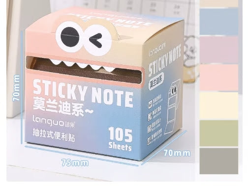 Cute Monster Pattern Sticky Labels Note