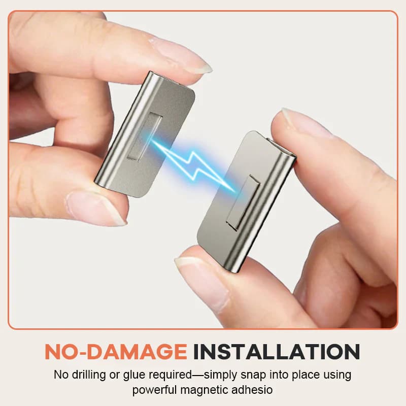 Magnetic Curtain Buckles 4-Pack – Light-Blocking & Fixing, No-Drill, Strong Magnets, Easy Open & Close