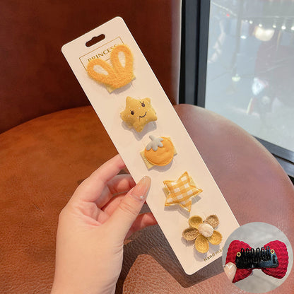 Baby Fetal Hair Clip 5pcs –Sweat-Absorbing & Breathable | Cute Hair Accessory