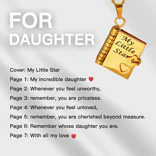 My Little Star Book Necklace
