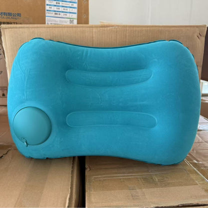 Foldable Press-to-Inflate Travel Back Pillow