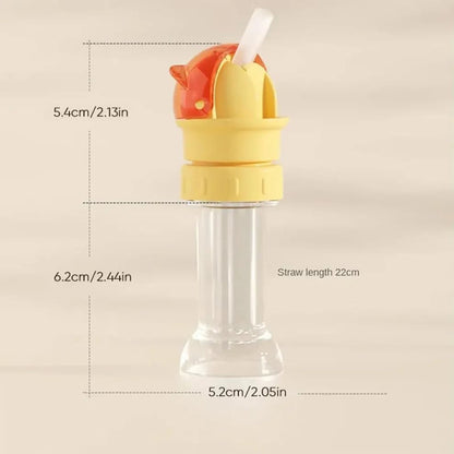 Kids Water Bottle Spout Conversion Cap with Straw – Universal Fit for Juice & Water Bottles, Spill-Proof Flip Top for Toddlers & Children