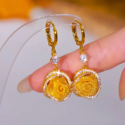💎High-Quality Elegant Mesh Rose Earrings