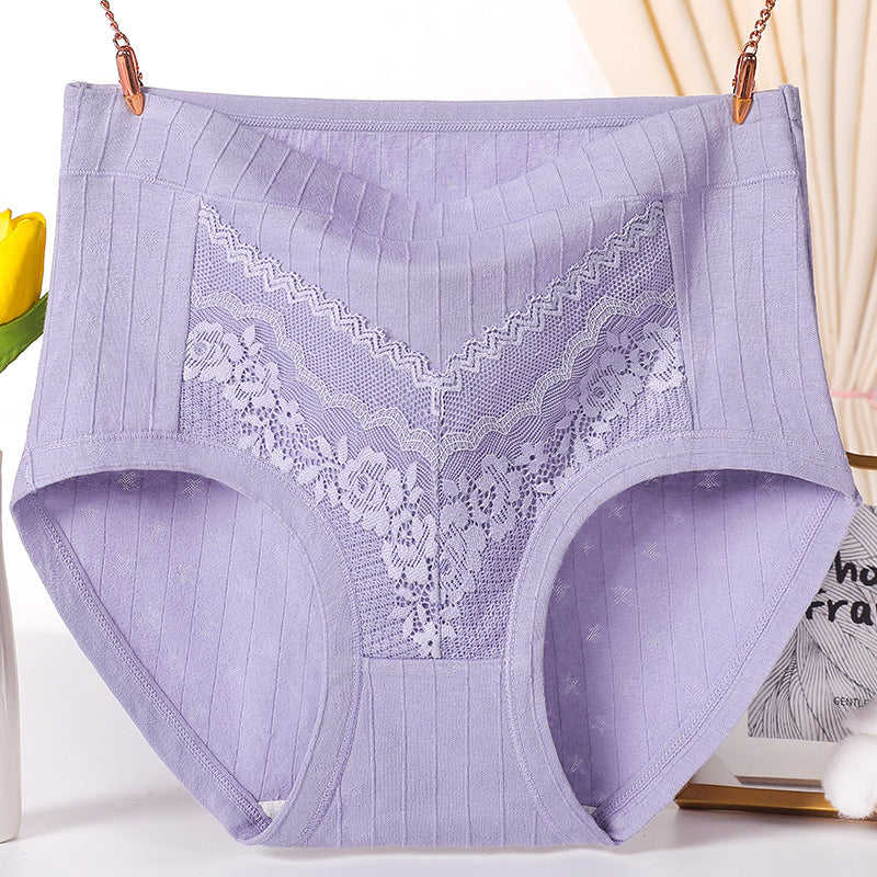 High-Waist Shaping Plus-Size Lace Panties