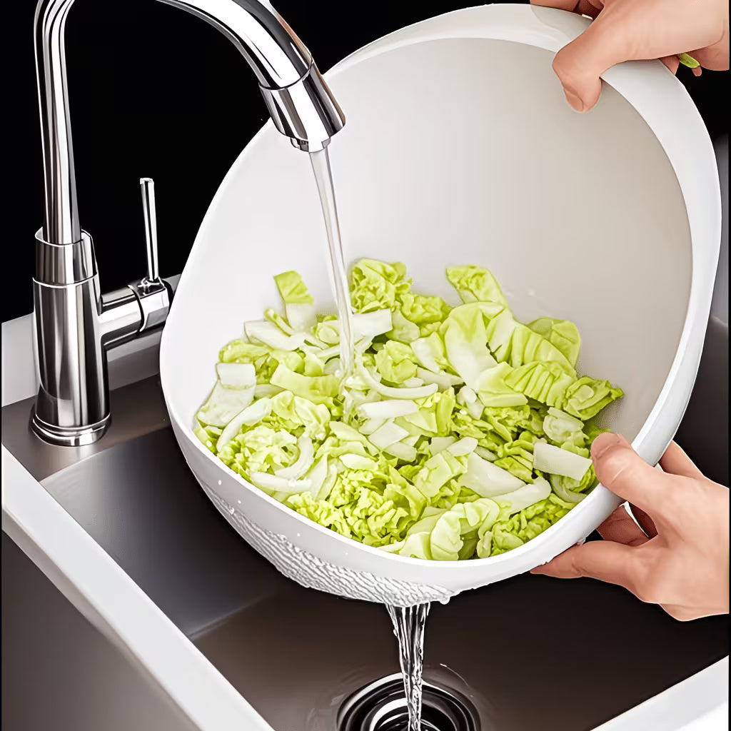 Rice Washing Draining Basket Kitchen Vegetable Fruit Washing Basket
